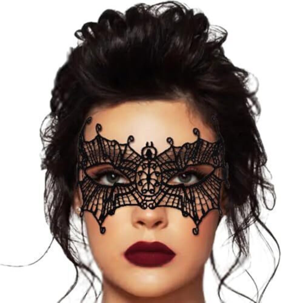 8664 Lace Masquerade Mask Black Halloween Masks